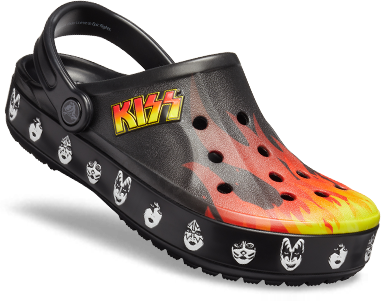 flame crocs with holes