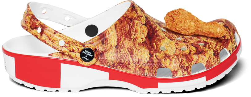 Profile view of Kentucky Fried Chicken® Classic Clog featuring a drumstick Jibbit™.