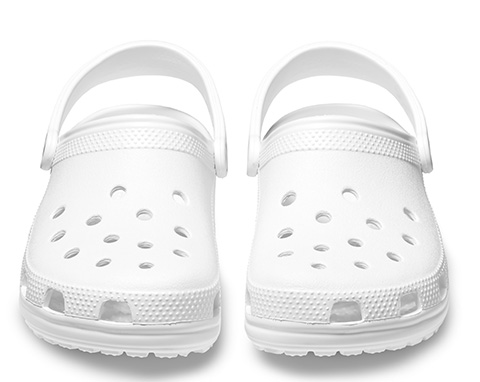 all white crocs